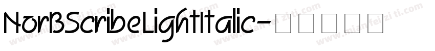 NorBScribe LightItalic字体转换